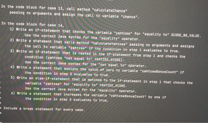 statement on variable scoreOption The cases being 1, 2, 3, 4, 5,