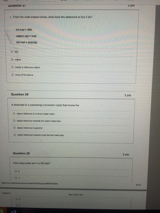  Hw c# From the code snippet below, what does the statement