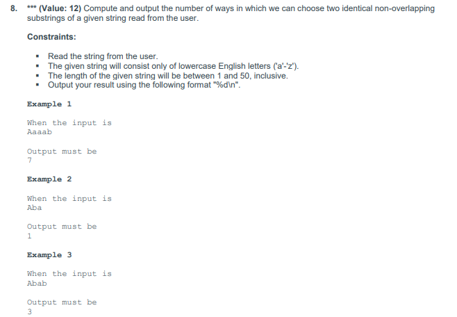 Please use CodeBlocks 8. *** (Value: 12) Compute and output the number