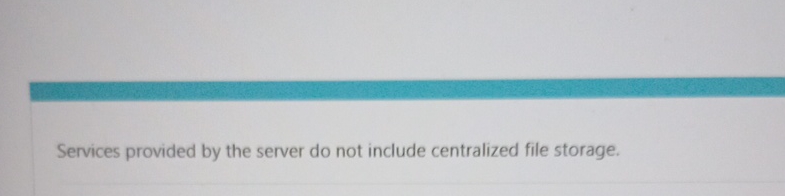 Services provided by the server do not include centralized file storage.