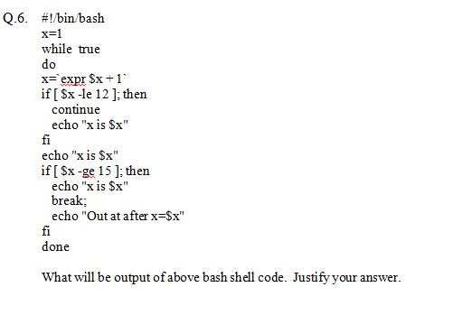 #!/bin/bash x=1 while true do x= 'expr $x + 1' if