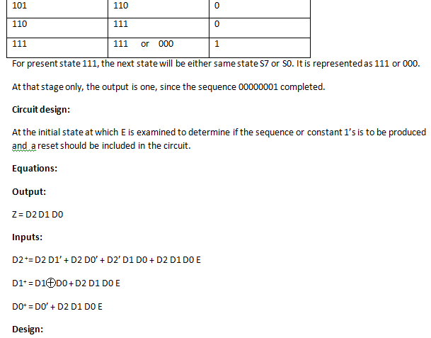 (USB) communication link requires a circuit that produces the sequence 0000001. You