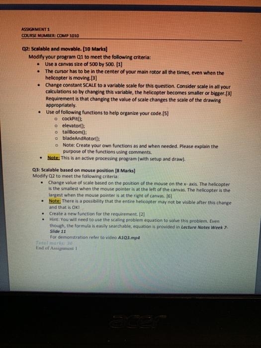 question. using java programming to answer the question. ASSIGNMENT COURSE NUMBER: COMP1010