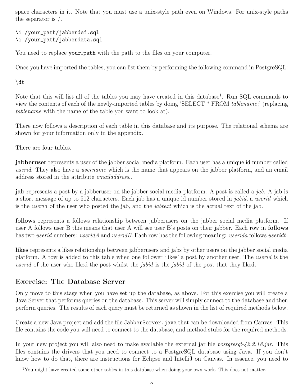 import java.io.FileReader; import java.io.IOException; import java.sql.PreparedStatement; public class JabberServer { private static