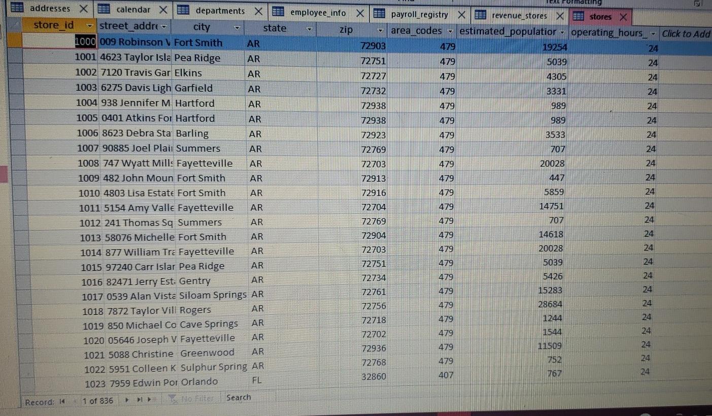 descending order based upon the number of hours worked. 2. Several employees