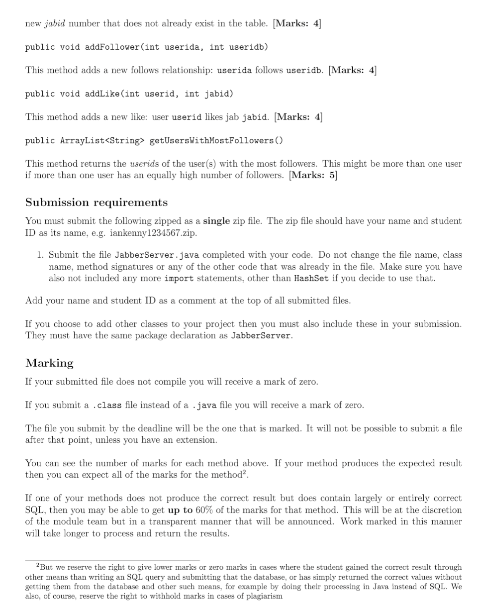 String pw = ""; private static Connection conn; public static Connection getConnection()