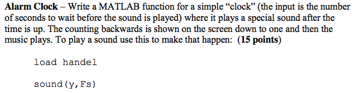  Write a MATLAB function for a simple "clock" (the input is