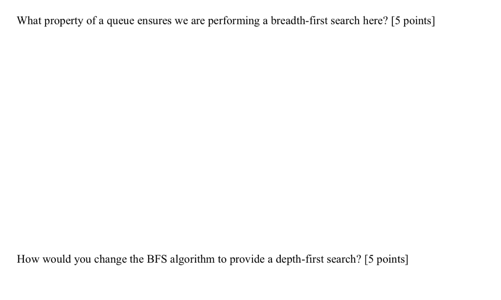 s, ? = NIL 0 9.Enqueue(Q, s) 10, while Q u -