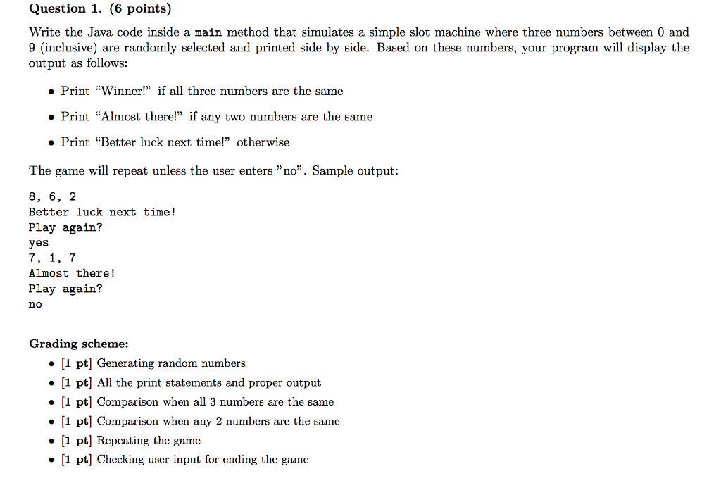 please help me with easy computer science question (please use java) Question