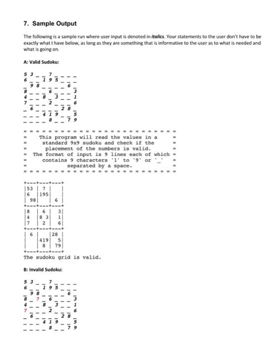 Fall 2020, Programming Assignment 2: Sudoku Checker Due 11:59:59 pm on due