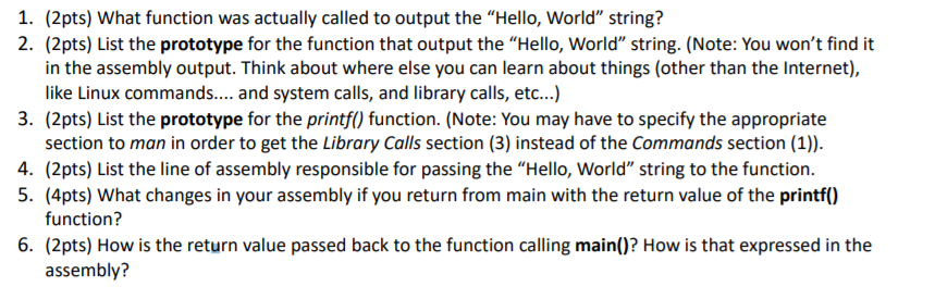 char argv[]) int r-printf("Hello, world! In"); return(r); #include int main(int argc, char