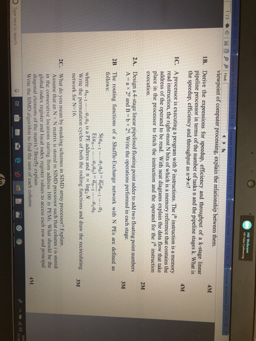  2C HD Webcam viewpoint of computer processing, explain the relationship between