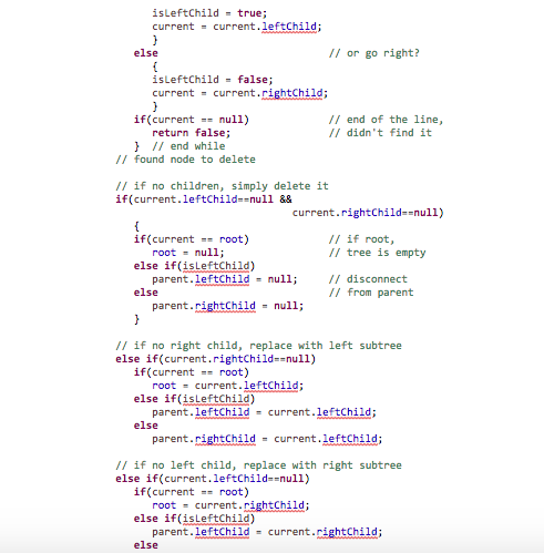 node from tree. The program must show this message when it starts: