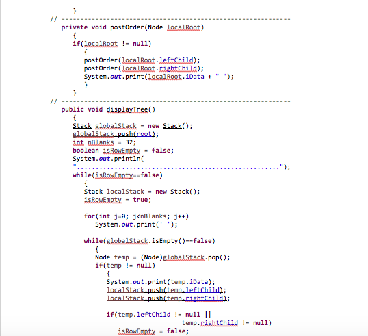 public int iData; public double dData; public Node leftchild; public Node rightchild