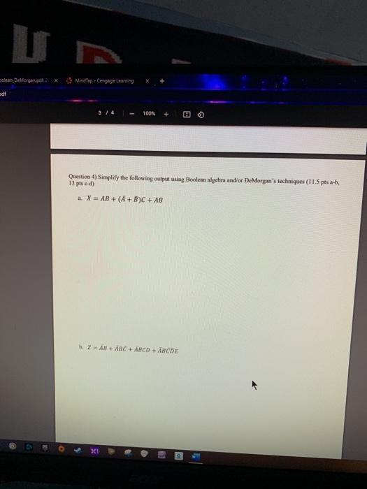  olan De Morge.pl Mindap. Cengage Learning od 100% E Question 4)