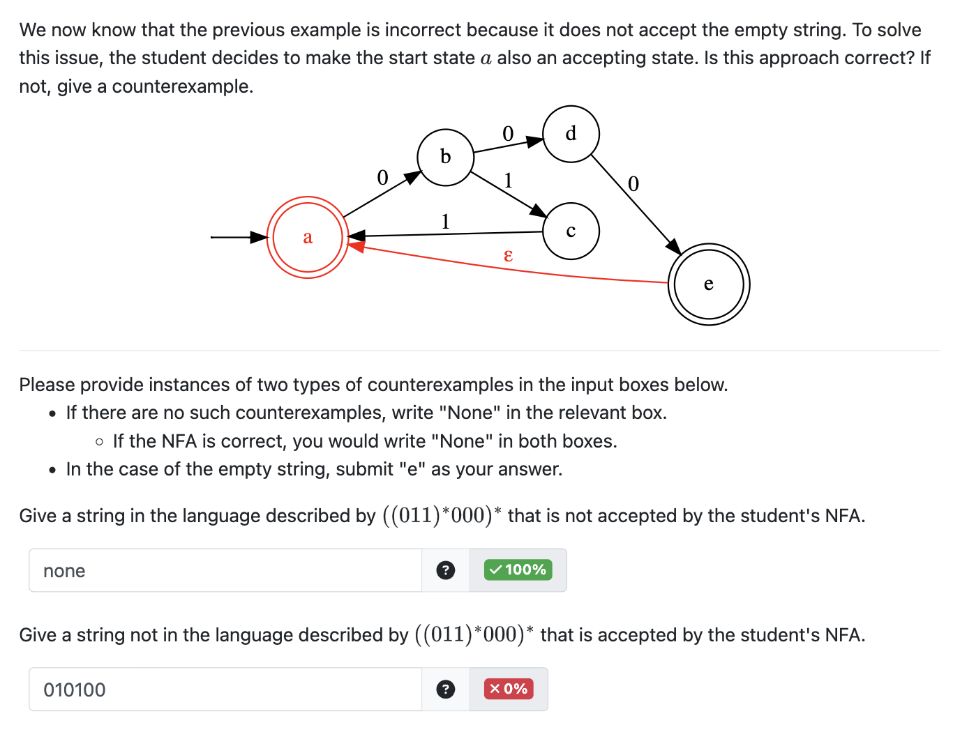  We now know that the previous example is incorrect because it