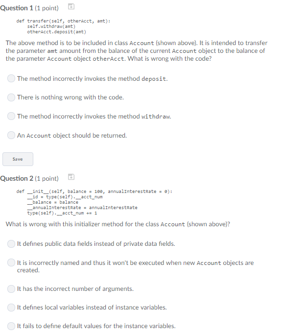 num-1880 #constructor for Account class (default values for balance #and annual interest