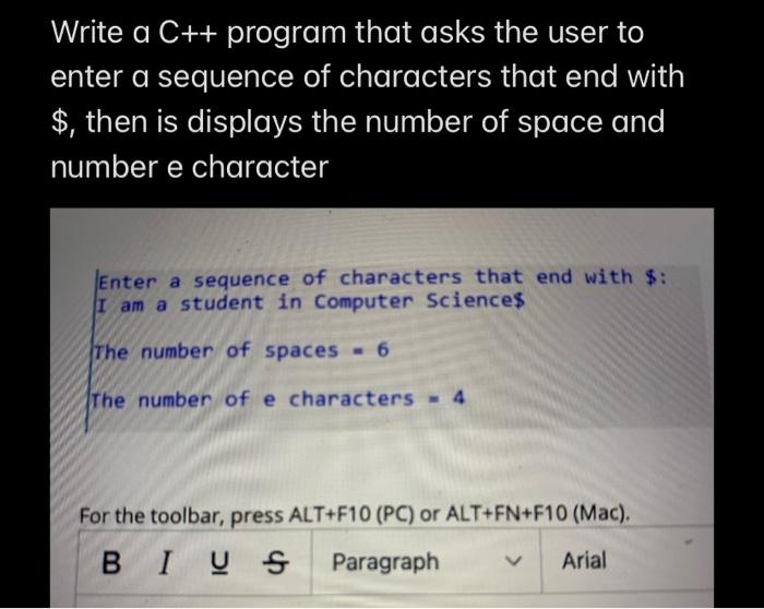  Write a C++ program that asks the user to enter a