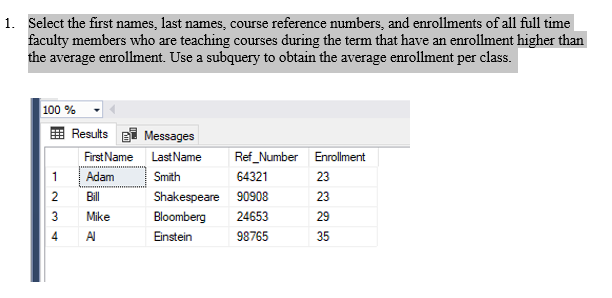  IF DB_ID('FacultyAsst5') IS NOT NULLDROP DATABASE FacultyAsst5;GOCREATE DATABASE FacultyAsst5;GOUSE FacultyAsst5;CREATE TABLE