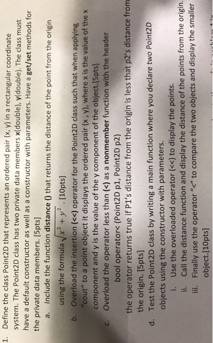  1. Using c++ write a code for the following problems in