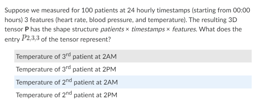  Please answer below question . Suppose we measured for 100 patients