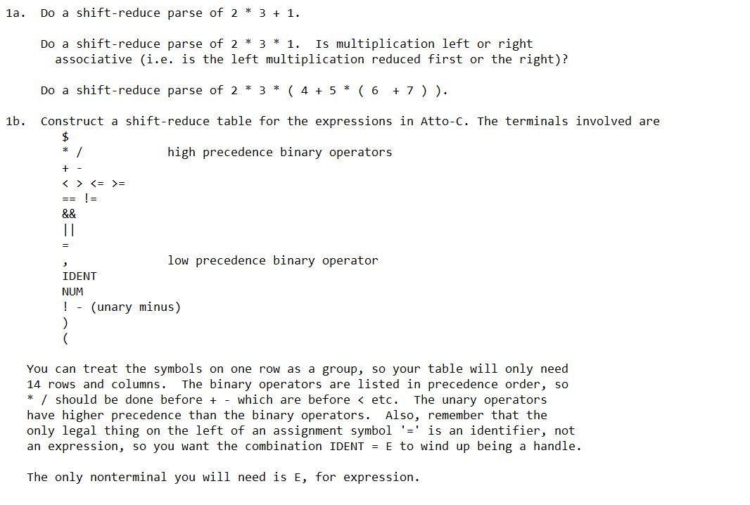 *E E ==> ( E) E ==> NUM Lookahead + ( $