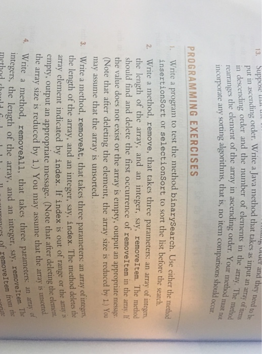  Exercise 2. A.) Complete exercise 2. Here you assume the Array