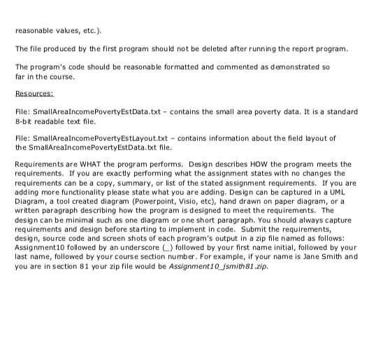 10 video lectures and readings. Although the main focus of this assignment