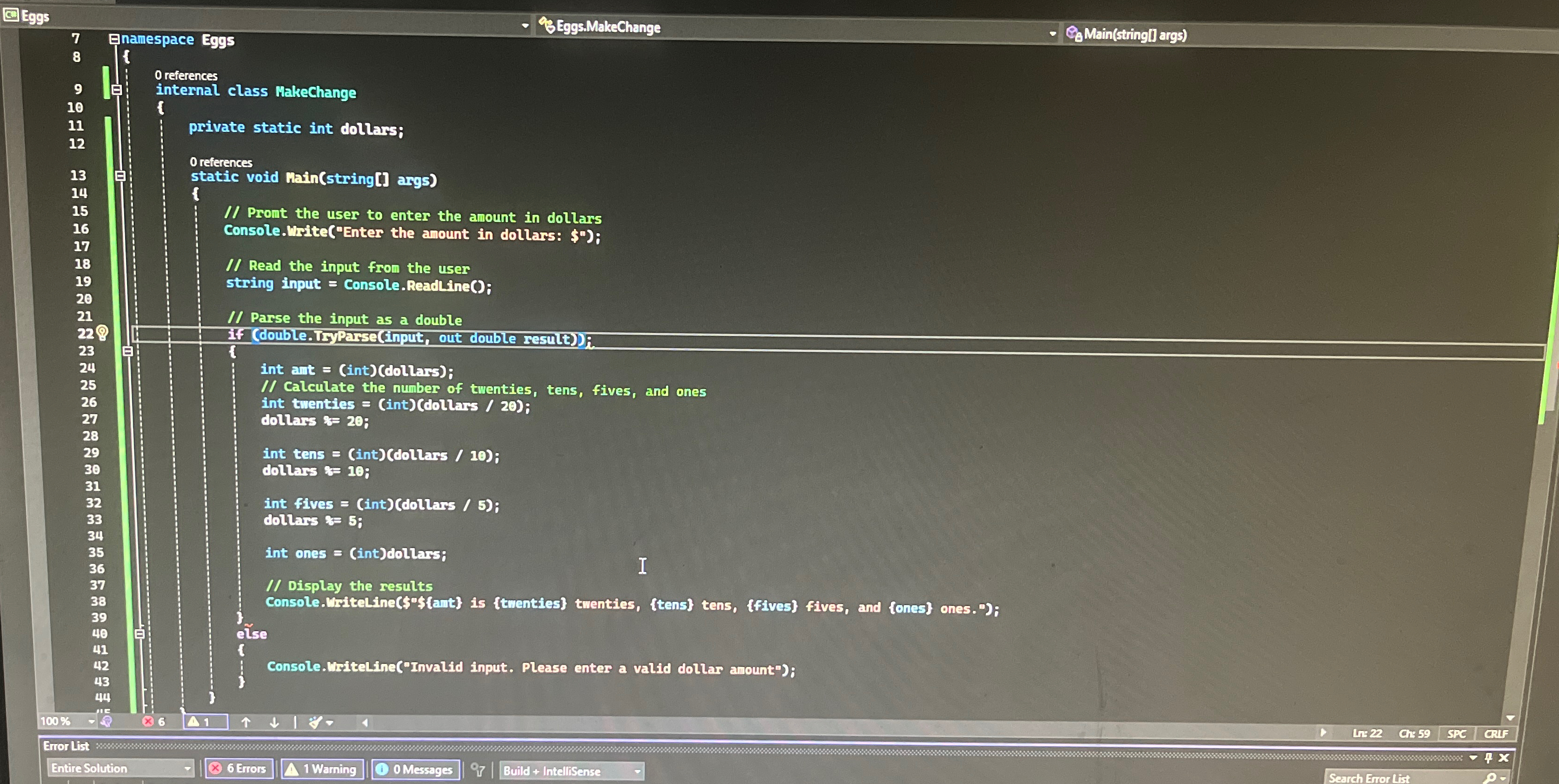  It says this has 6 errors and its not poping up