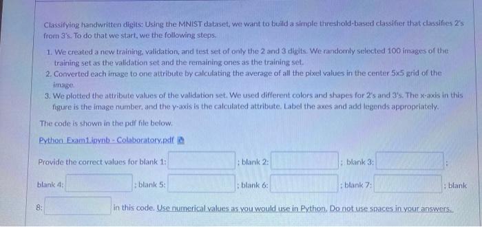 please fill in the bkanks below: use this code fill in the