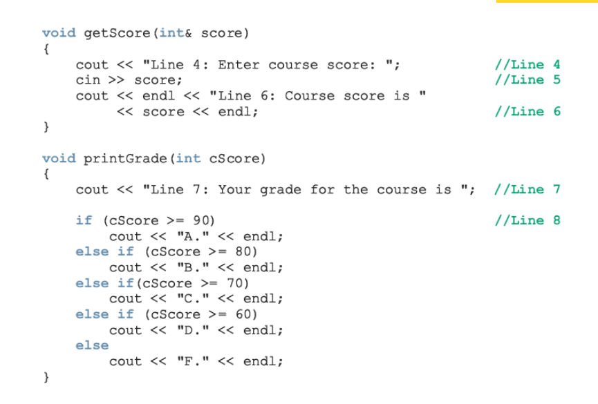 their sum. Call this function from main( ) and call another function