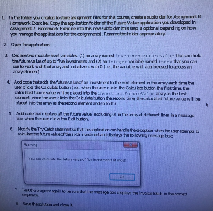 attempts to calculate the s ith investment a warning message box displays