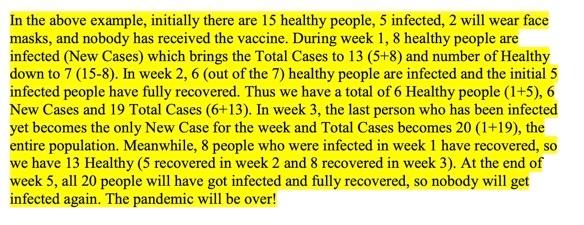 person will get infected with a certain probability. If that happens, on