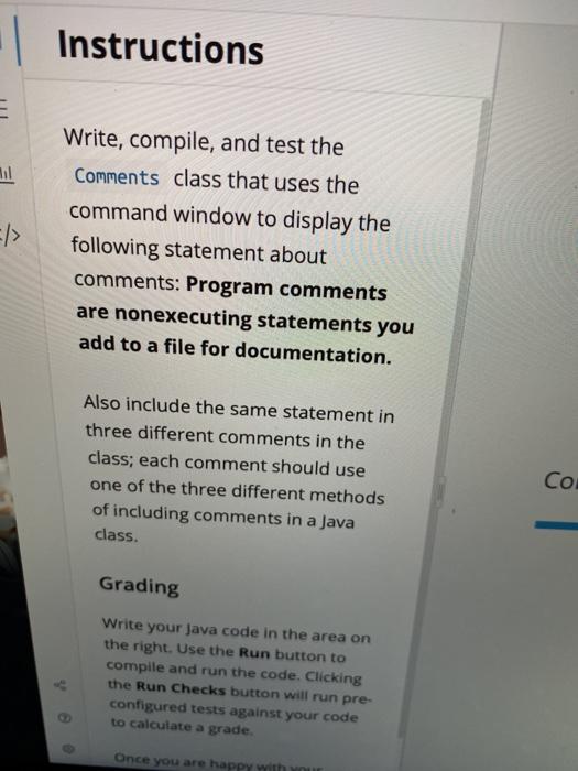 + 1 class Comments { 2 public static void main(String[] args) {