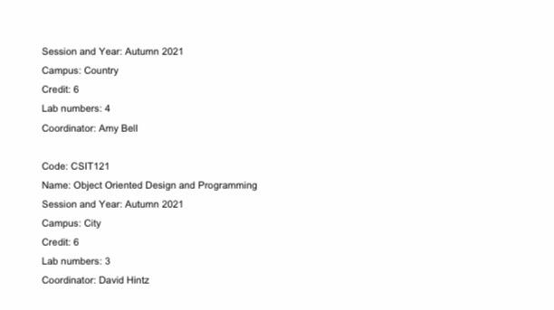 i.e., the Staff class, the Subject class and the School class (Primary