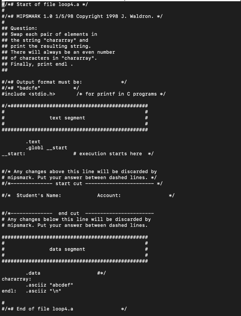  #/*# Start of file loop4.a */ # #/*# MIPSMARK 1.0 1/5/98