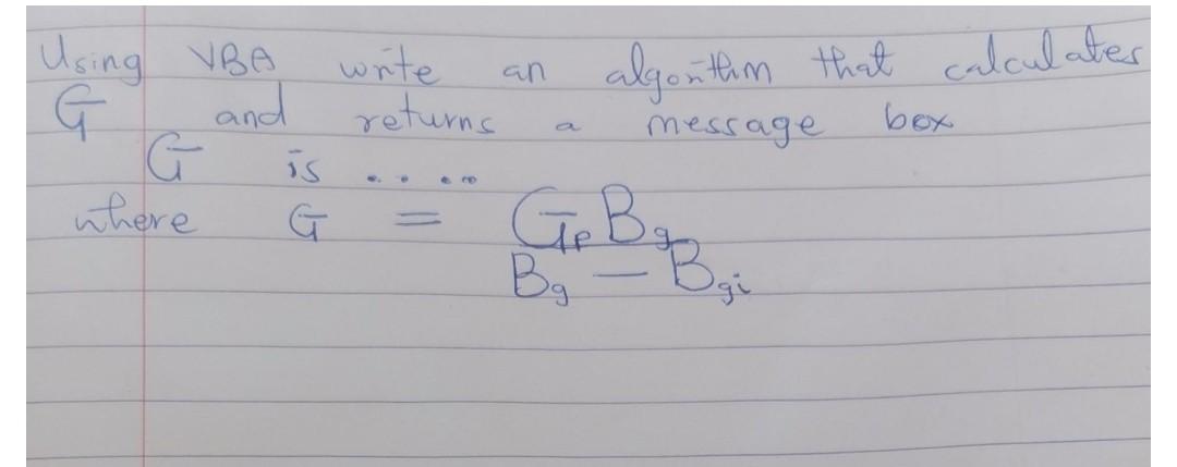  Note: Gp is 1 variable Bg is 1 variable Bgi is