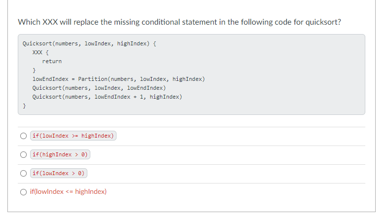 search key is not found, the algorithm: i. checks the middle element