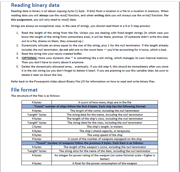 option; /* Load files here */ cout > option; /* Work your