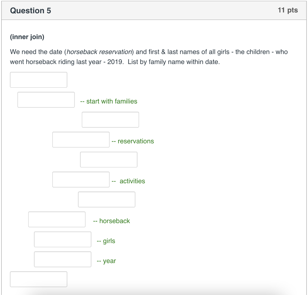 the question. It will be clearly stated. When coding join...on, join the
