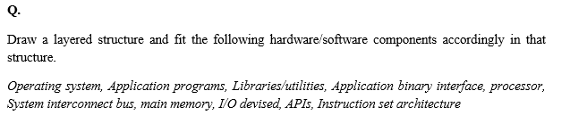 Subj. : Computer Organization and Assembly Language Q. Draw a layered structure