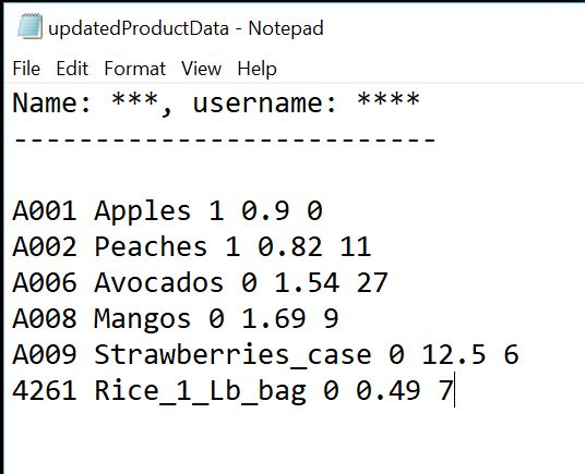 information in a structure: -PLU code: Product Look Up Code. Unique for