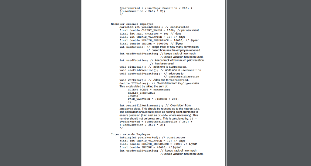 classes that will simulate a payroll of employees of a startup company.