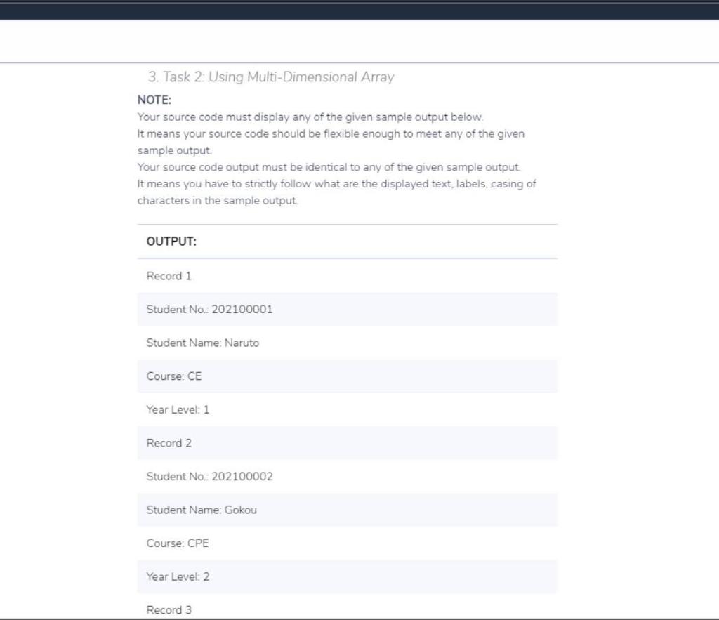 C program that will accept 5 records of students such as Student