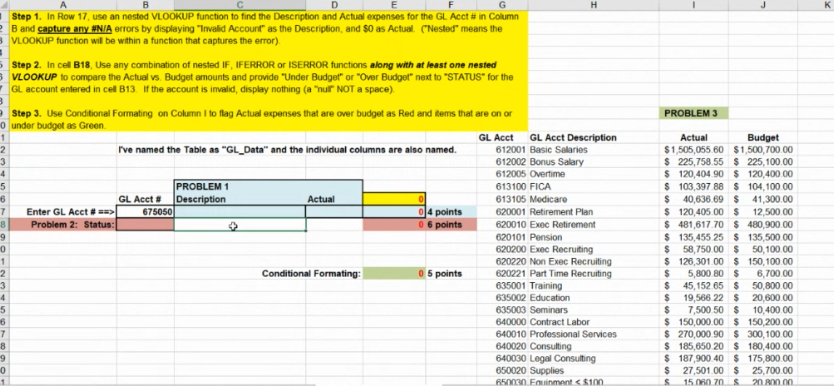 H K PROBLEM 3 B D E G Step 1. In