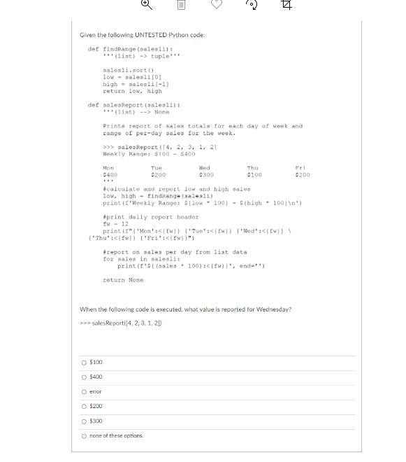 correctly After the following Python code is executed (Listing 5): coursel =