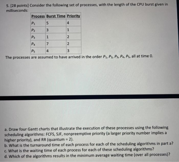 i don't know how to do this 5. [28 points] Consider the
