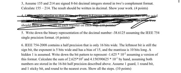 NEED # 3, #5 , and #6 computer org and architecture class