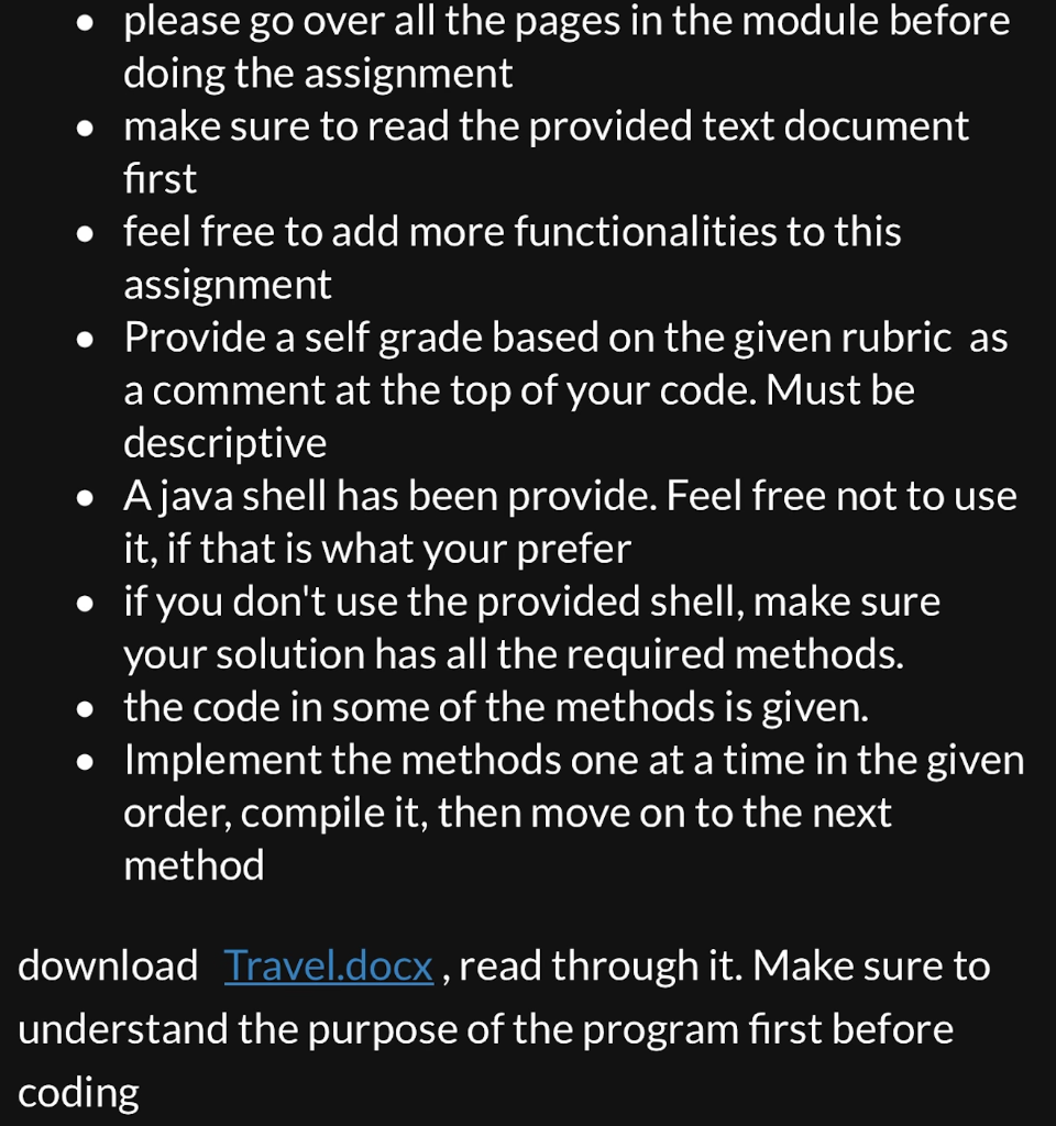 JAVA please follow the instructions and please I need it as soon