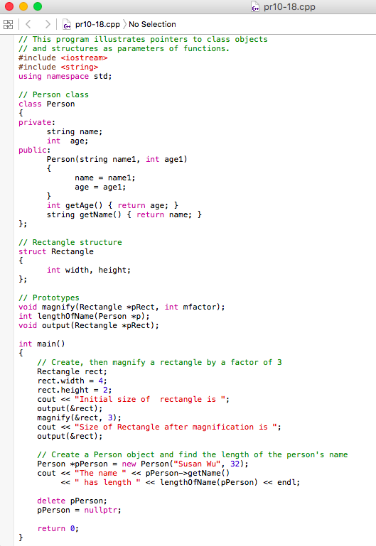 682-684 (40 points) Please make the following modification to program 10-18 (pr10-18.cppclick